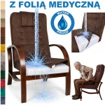FOTEL DLA SENIORA z FOLIĄ MEDYCZNĄ Lumo comfort -  fotel Finka do salonu KOLORY do wyboru