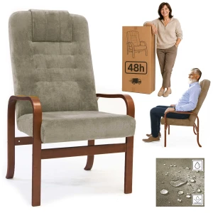 FOTEL DLA SENIORA Grande comfort - KAKAOWY - WYSYŁKA 48h - Fotel Finka do salonu