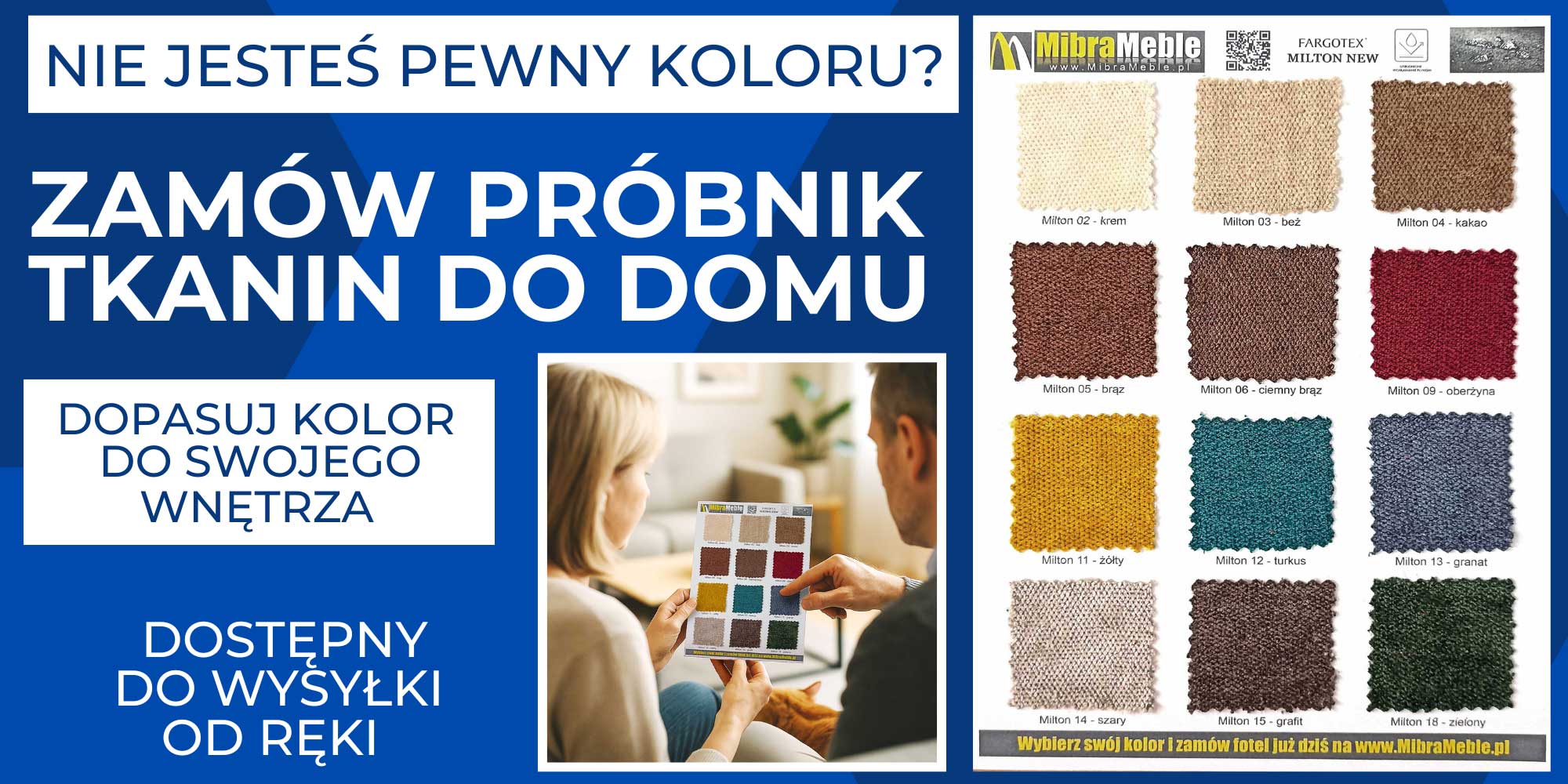 Zamów próbnik tkanin Milton